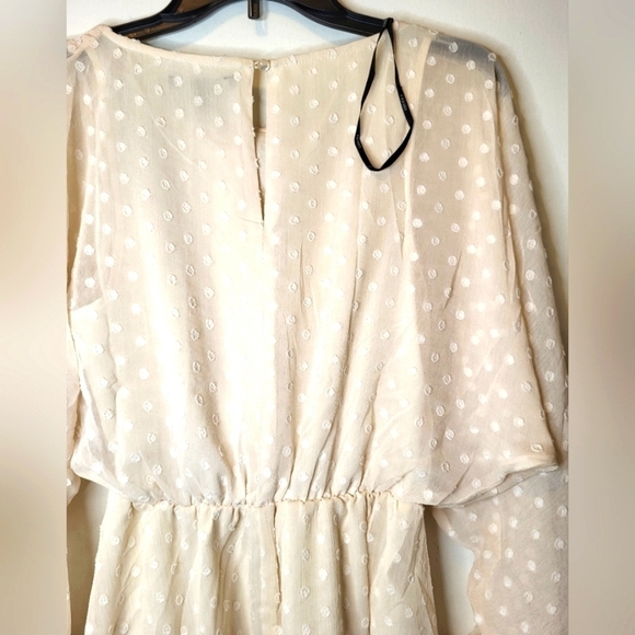 NWT Forever 21 Swiss Dot Cream/off white Small dress - Picture 10 of 11